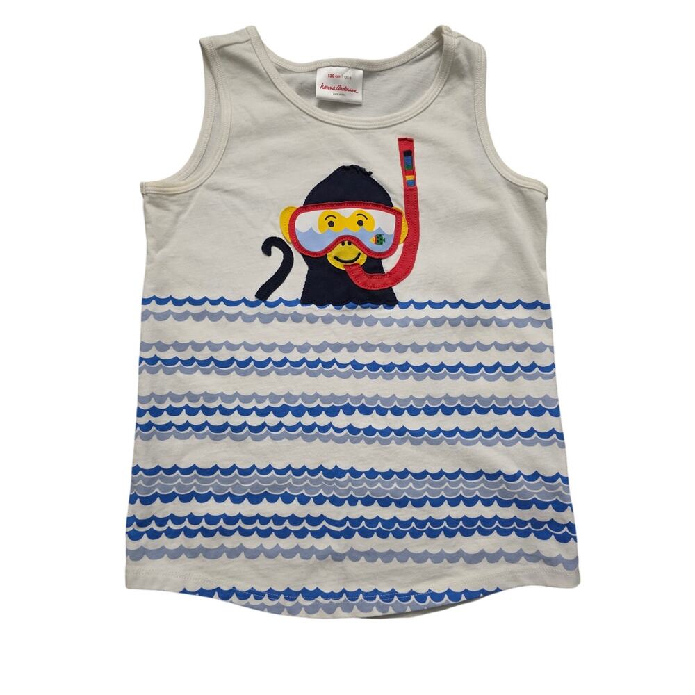 Hanna Andersson Snorkeling Monkey Tank Top Size 8